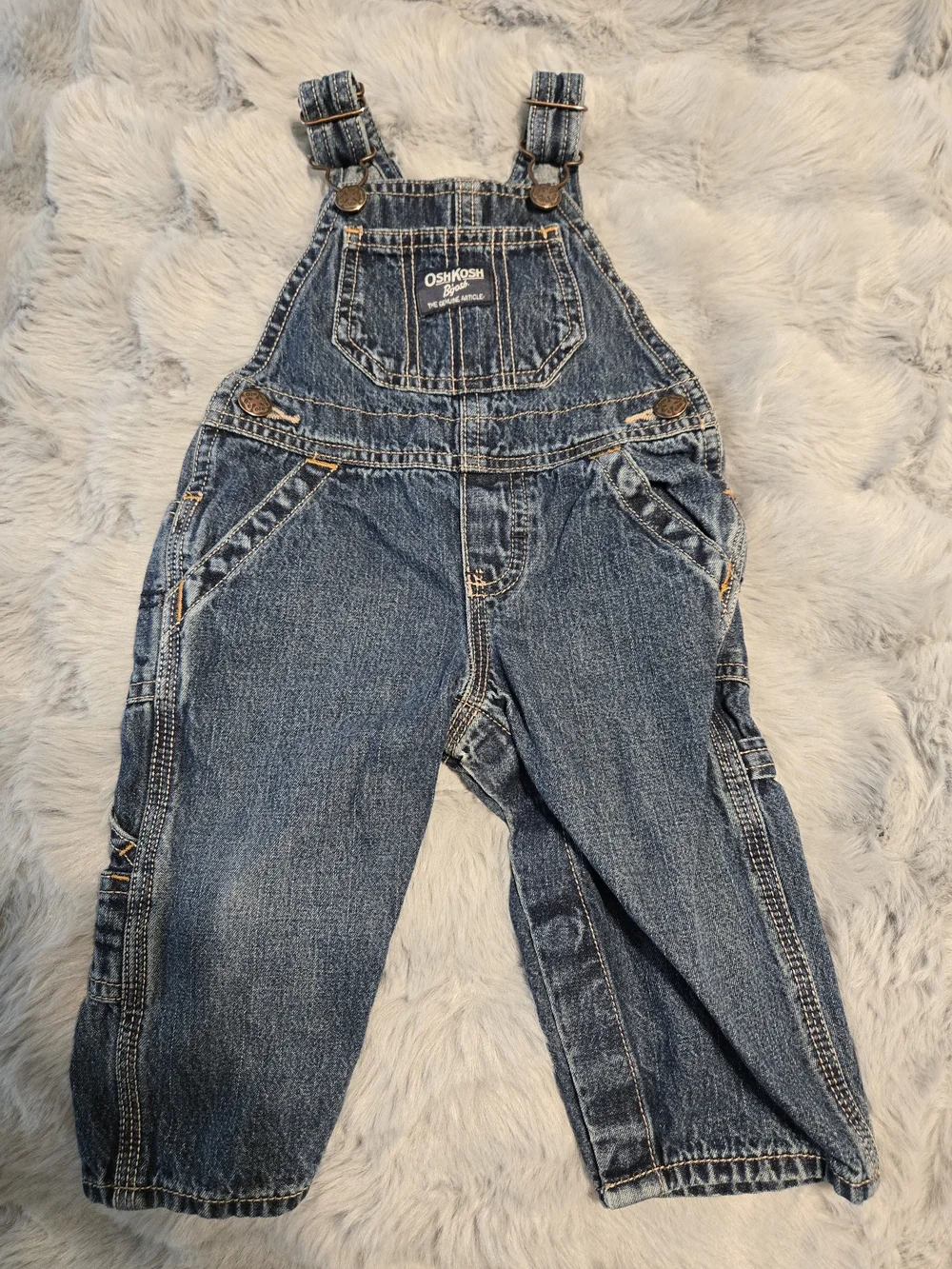 OshKosh B'gosh Medium Dark Wash Carpenter Overalls 9M